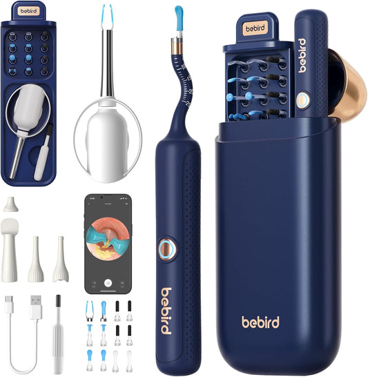 Bebird Earsight Plus Ear Cleaning Camera Wax Removal Tool kit, Flexible Ear Scope Otoscope Camera Light, Visual Ear Picker Wireless Earwax Remover Tweezers for Adults & Kids