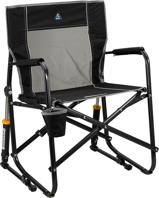 GCI Outdoor Freestyle Rocker Outdoor Rocking Chair with Beverage Holder