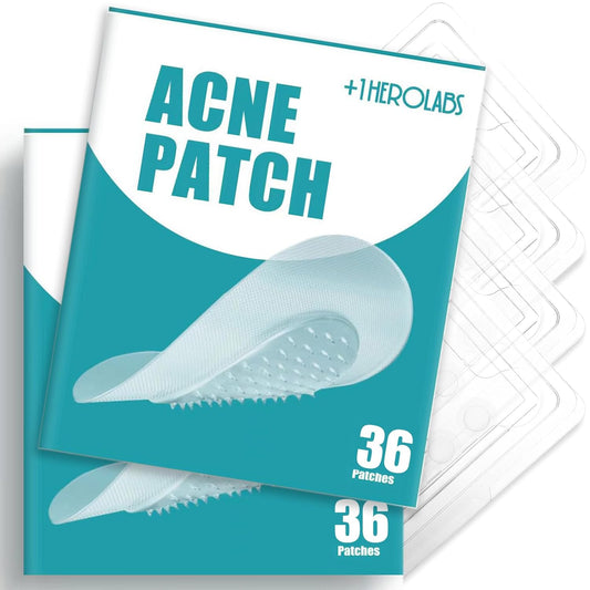 +1HEROLABS Microdart Acne Patch (72 Patches) - Hyaluronate, Salicylic Acid, Vitamin C, Microdart Pimple Patch for Deep, Early Stage and Hidden Pimples (72 Count (Pack of 1))