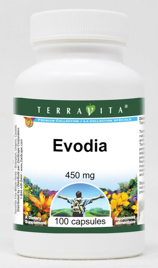 Evodia - 450 mg (100 Capsules, ZIN: 520062) - 2 Pack