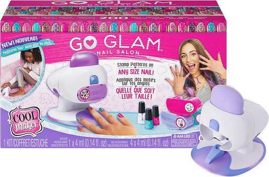 Cool Maker, GO Glam Nail Stamper Deluxe Salon with Dryer for Manicures and Pedicures with 3 Bonus Patterns and 2 Bonus Nail Polishes, Amazon Exclusive