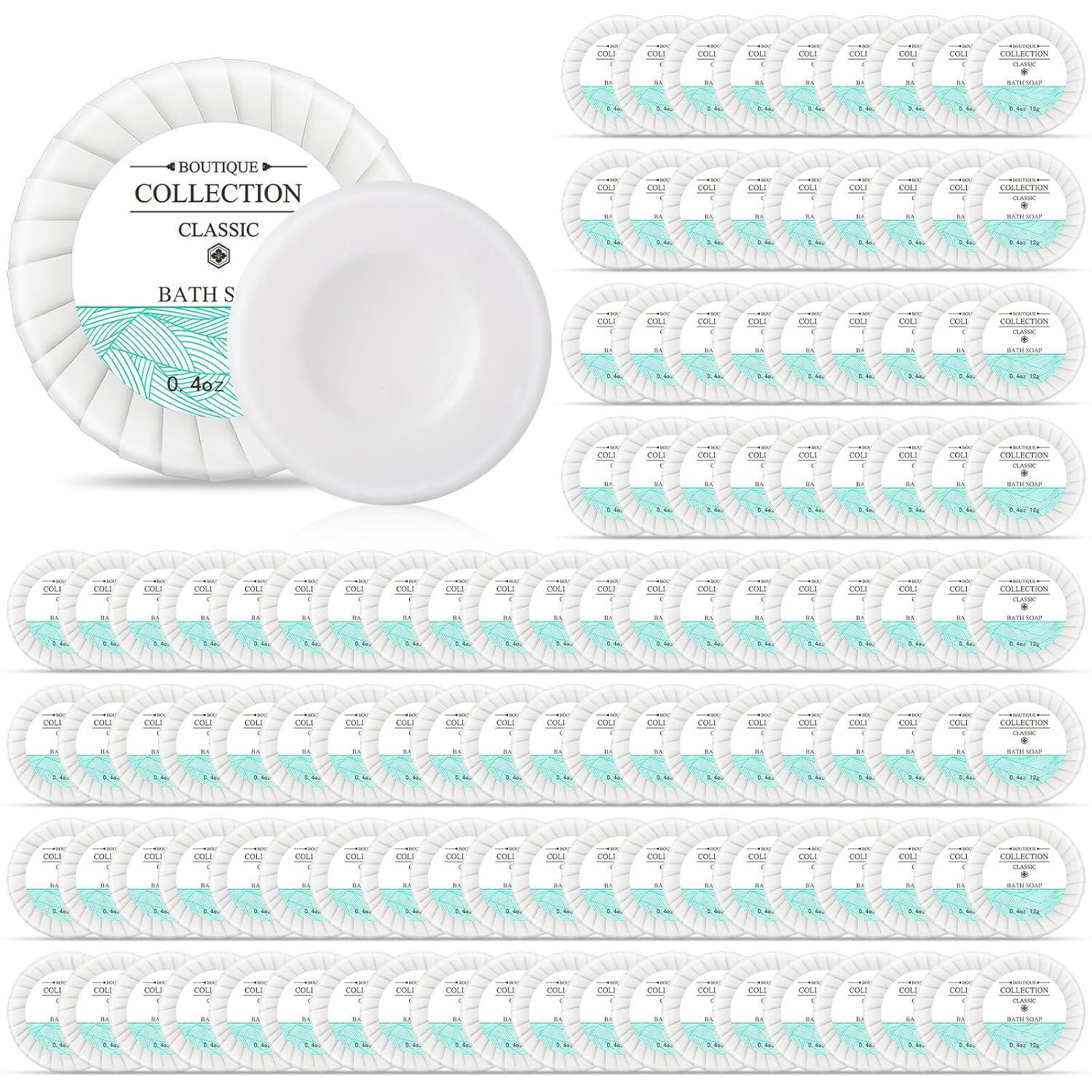 Demissle 500 Pcs Mini Soap Bars 0.4 oz Small Round Coin Size Hotel Soap Bars Bulk Individually Wrapped Hand Travel Soap Guest Bathroom Toiletries for Party Favors Motel Body Cleansing
