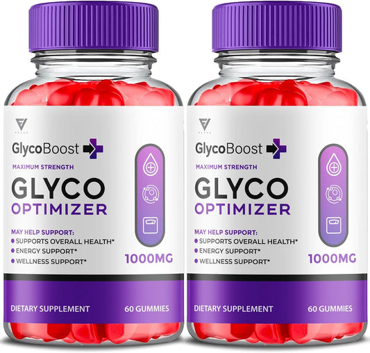(2 Pack) Glycoboost Gummies, Glycoboost Advanced Strength Overall Health and Daily Wellness Multivitamin Support Supplement, Glycoboost Maximum Health Vitamin and Glyco Optimizer Formula (120 Gummies)