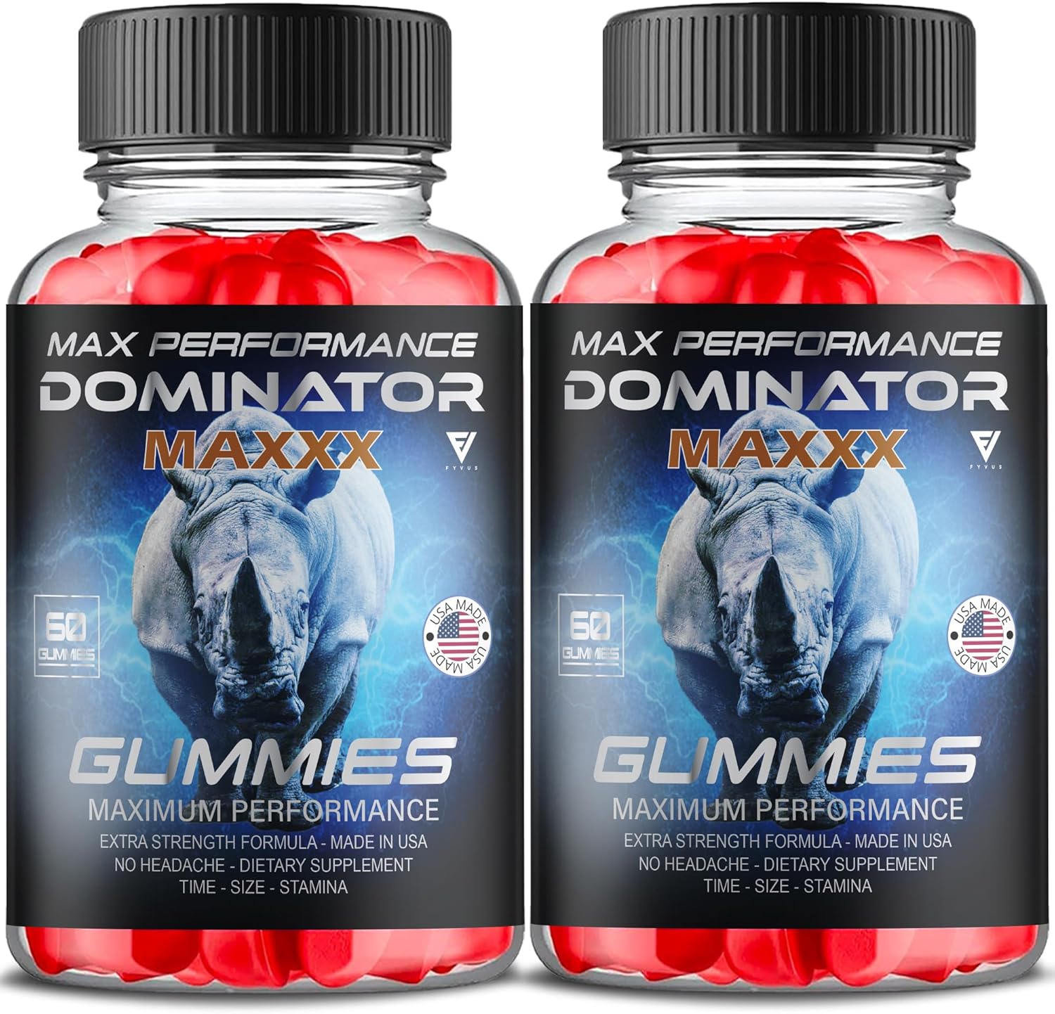 (2 Pack) Dominator Maxxx Gummies Dominator Maxx Gummies, DominatorMaxxx Maximum Strength Performance and Overall Health Support, Dominator Maxx Advanced Daily High Drive Multivitamin (120 Gummies)