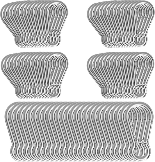 100PCS 3" Spring Snap Hook, 5/16inch Heavy Duty Carabiner Clips Galvanized Steel Quick Link Clip for Camping Hiking Hammock Swing and Outdoor Activities