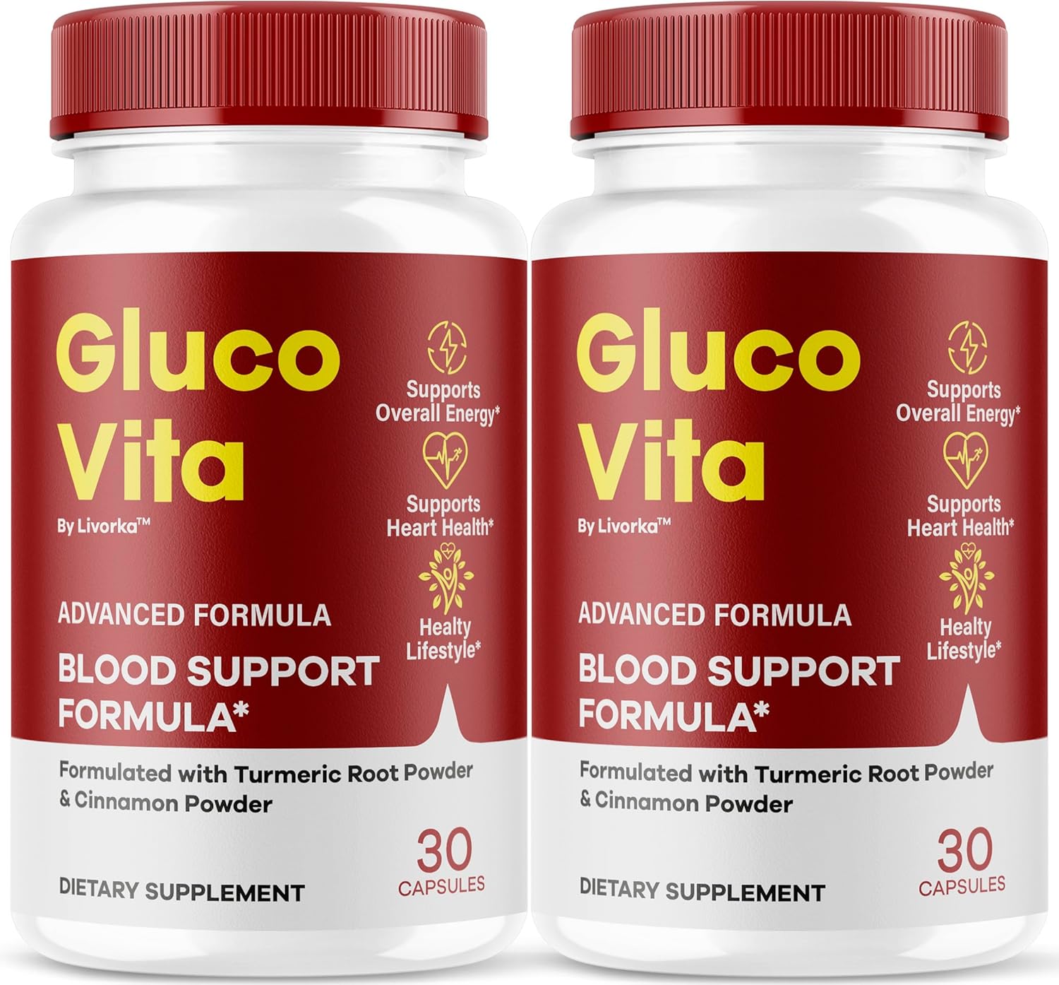 (2 Pack) GlucoVita - GlucoVita Capsules, Official GlucoVita Support, GlucoVita Advanced Optimizer Capsules, Gluco Vita Supplement Pills, Gluco Vita Capsules, GlucoVita Pills, 60 Capsules for 2 Months