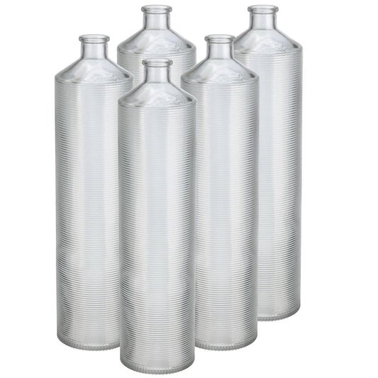 BLACK+DECKER bev by BLACK+DECKER Cocktail Maker Glass Liquor Dispenser Bottles, Dishwasher Safe, 5 Pack (BEWB105\u200B)