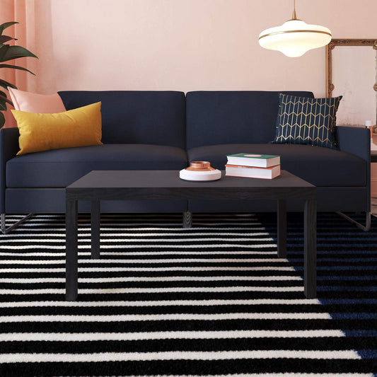 DHP Parsons Modern Coffee Table, Black Wood Grain Black