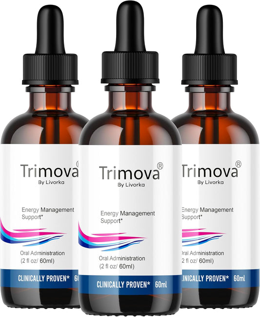 (3 Pack) Trimova Liquid Drops, Trimova Drops, Trimova Liquid, Trimova Drops Advanced Formula, Trimova Drops Vitamin, Trimova Drops Metabolic, Trimova Drops Metabolism 3 Bottles for 90 Days