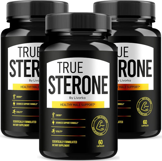 (3 Pack) True Sterone Pills, TrueSterone, True Sterone Pill, Pills True Sterone, True Sterone Vitamin Capsules, True Sterone Advanced Formula, True Sterone Reviews 180 Capsules for 3 Months