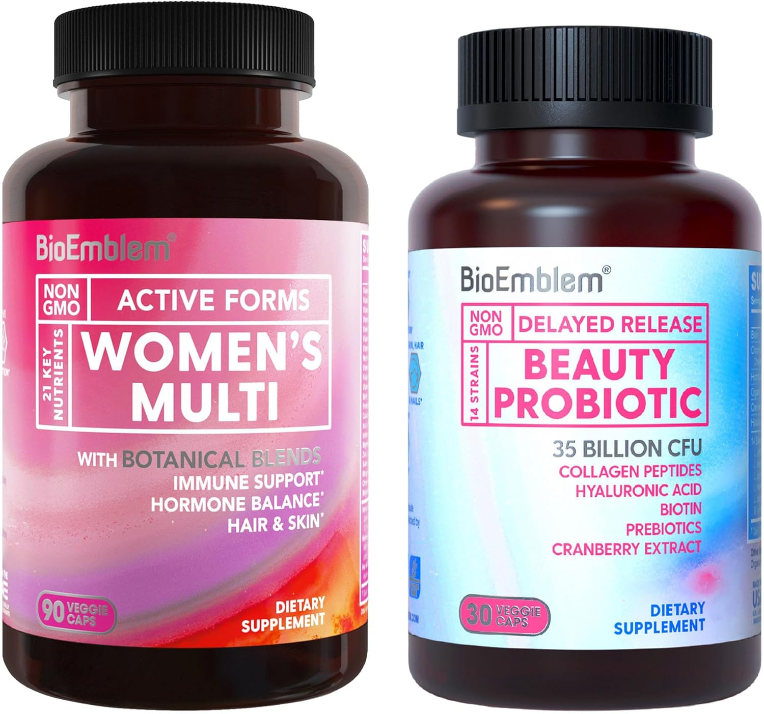 BioEmblem Beauty Probiotics for Women and Women's Multivitamin
