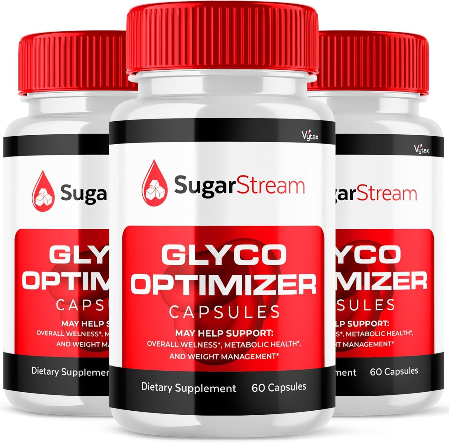 (3 Pack) Sugar Stream Glyco Optimizer, SugarStream Glycogen Support Capsules - Maximum Strength Glyco Pill Detox Formula Supplement Sugar Stream Glycol Advanced Formula Balance Vitamin (180 Capsules)