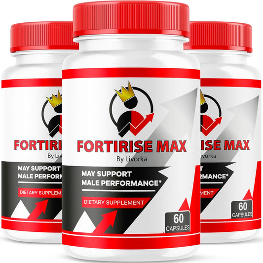 (3 Pack) Fortirise Max, Fortirise Max for Men, Fortirise Max Pills, Fortirise Max Capsule, Fortirise Max Vitamins Ultra, Fortirise Max Supplement, Fortirise Max Pill Formula, 180 Capsules For 3 Months