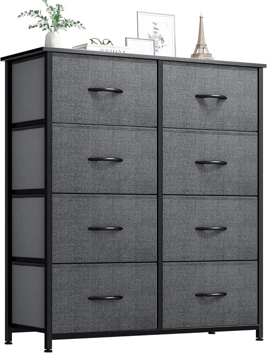 YITAHOME Dresser for Bedroom, Fabric Dresser with 8 Drawers,Tall Dresser,Chest of Drawers for Closet