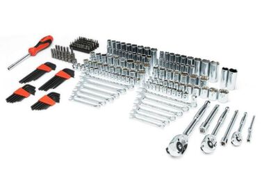 Crescent 229 Piece 1/4 Inch, 3/8 Inch, 1/2 Inch Mechanics Hand Tool Set with 3 Drawer Storage Case