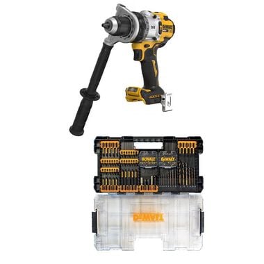 DEWALT 100-Piece Bit Set &amp; 20V MAX Cordless Hammer Drill Bundle