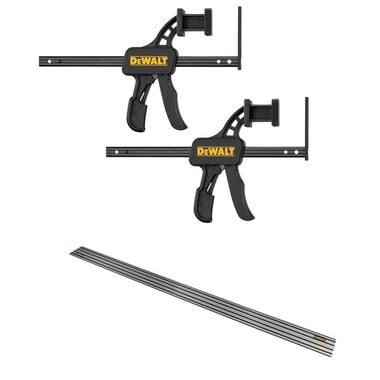 DEWALT 102 Inch TrackSaw Track &amp; TrackSaw Track Clamps - 2/Pack Bundle