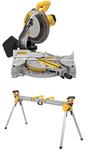 DEWALT 10in Compound Miter Saw &amp; Heavy Duty Miter Saw Stand Bundle