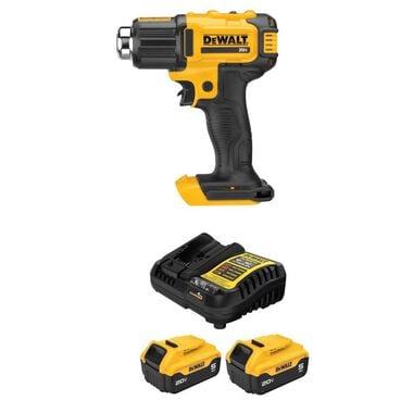 DEWALT 20V MAX 6.7 Cfm Cordless Heat Gun &amp; Starter Kit Bundle