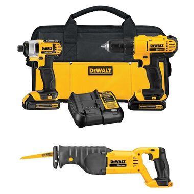 DEWALT 20V MAX Combo Kit and Reciprocating Saw Bundle