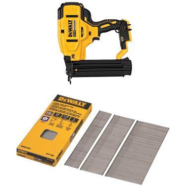 DEWALT 20V MAX Cordless Brad Nailer &amp; Brad Nail Project Pack Bundle