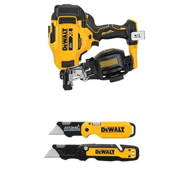 DEWALT 20V MAX Cordless Roofing Nailer &amp; Utility Knife Set Bundle