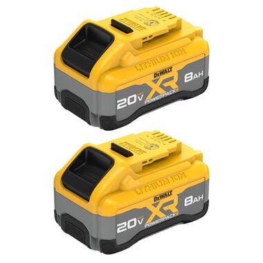 DEWALT 20V MAX XR POWERPACK 8 Ah Battery 2 Pack