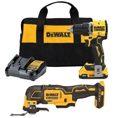 DEWALT 20V Oscillating Multi-Tool &amp; Atomic Drill Driver Combo Kit Bundle