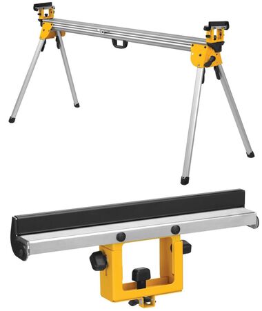 DEWALT Miter Saw Stand &amp; Wide Miter Saw Stand Material Support Bundle