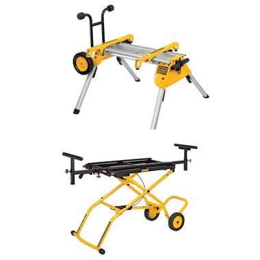 DEWALT Rolling Table Saw Stand &amp; Rolling Miter Saw Stand Bundle