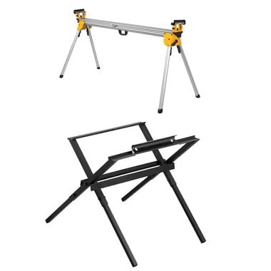 DEWALT Table Saw Stand &amp; Heavy Duty Miter Saw Stand Bundle