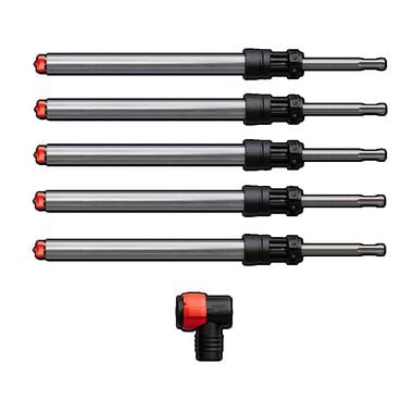 Diablo Tools 1/2 Inch x 8 Inch x 14 Inch SDS-Plus 4-Cutter FCH Dust Extraction Hammer Bit, 5 Pack with Snap-Lock Adapter