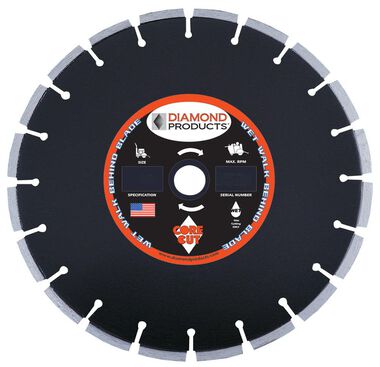 Diamond Products 14 In. x .125 In. x 1 In. Premium Black Wet Asphalt Blade
