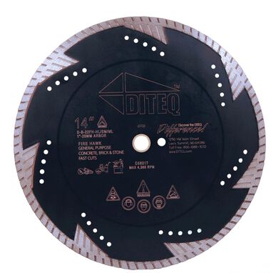 Diteq B-22 Firehawk III 14in Masonry Blades