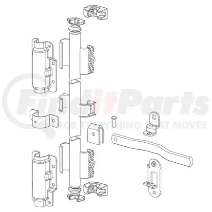 Fleet Engineers 021-00313 - Lock Rod Set, Narrow, Miner Style