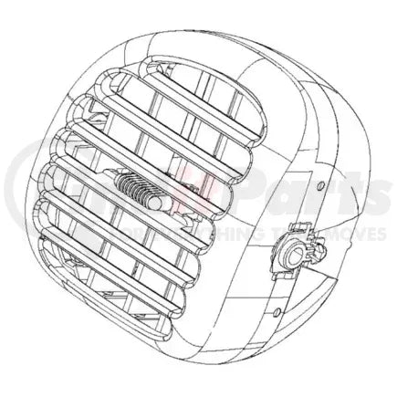 Freightliner 22-69625-000 - Dashboard Air Vent - Center, Left Hand, Agate, ABS