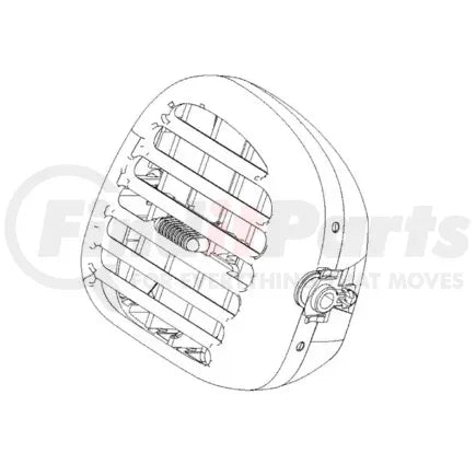 Freightliner 22-69625-001 - Dashboard Air Vent - Center, Right Hand, Agate, ABS