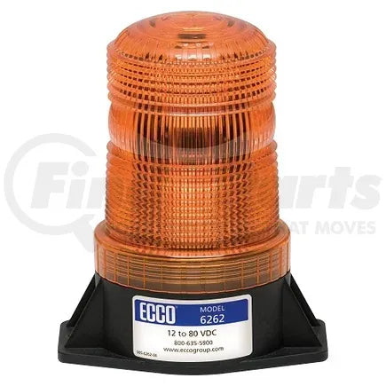 ECCO 6262A - Beacon Light - 2 Bolt Mount, Amber, 12-80 Volt