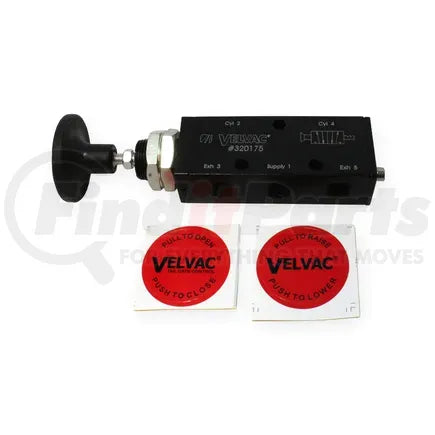 Velvac 320175 - Push Pull Air Valve - 2-Position Valve