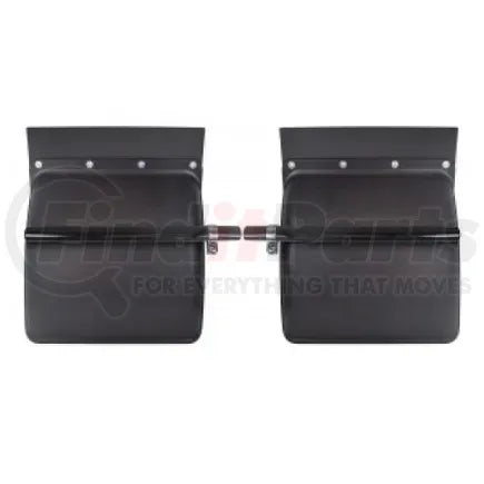 Torque Parts TRQF311 - Truck Quarter Fender - Black, Poly, 24&quot; x 24&quot;, with Brackets and Mounting Hardware