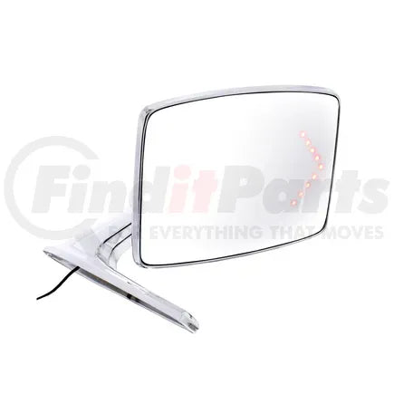 United Pacific 110738 - Door Mirror - Passenger Side, Chrome, with Convex Glass and LED