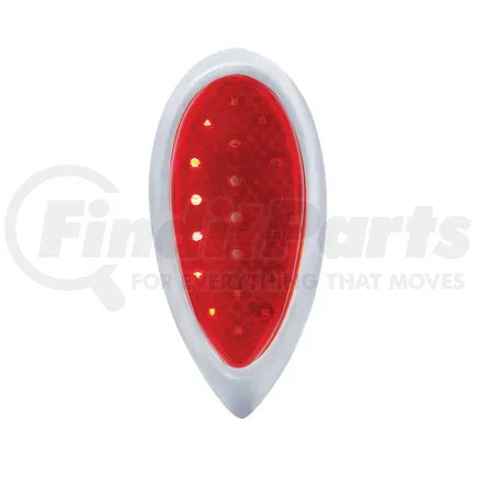 United Pacific 110797 - Tail Light - LED Sequential, with Chrome Flush Mount Bezel, for 1938-1939 Ford Car Style