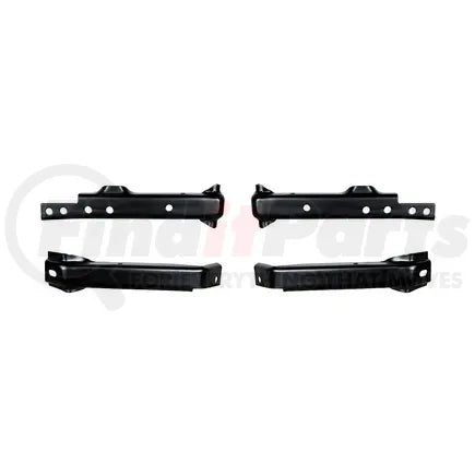 United Pacific 110926 - Bumper Bracket Hardware Kit - Rear, 9 Gauge Steel, Black EDP, for 1967-1972 Chevy &amp; GMC Fleetside Truck