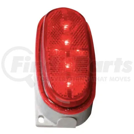 Betts Hd 211214 - Marker Light - Red Reflective Lens, LED, 4&quot; Male Plug Single Contact