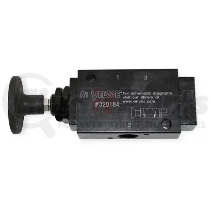 Velvac 320184 - Push Pull Air Valve - Three-Way Valve with Remote 1/4&quot; NPT Exhaust Air Pilot Reset Option