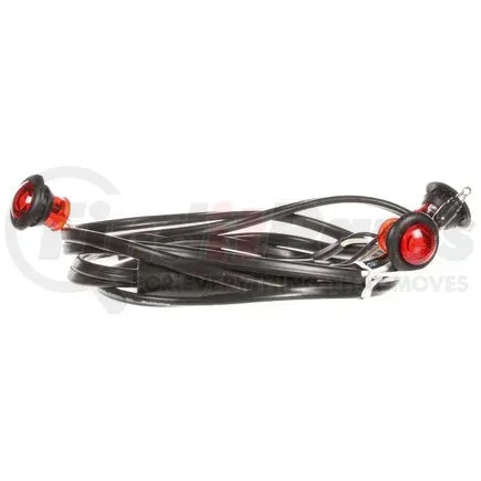 Truck-Lite 33740R - 33 Series Identification Light - LED, Round, Red Lens, 3 Lights, 12V