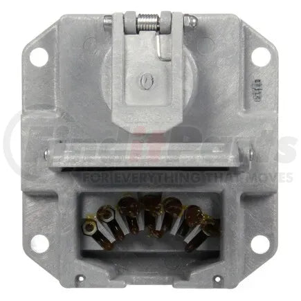 Truck-Lite 50805 - 50 Series Trailer Nosebox Assembly - 7 Solid Pin, Grey Polycarbonate, Surface Mount, Without Circuit Breakers