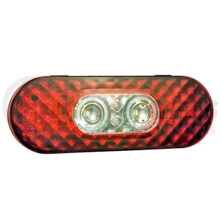 Grote 54682 - LED Stop Tail Turn Light - 6&quot;, Oval, w/ Integrated Back-up, Female Pin Termination