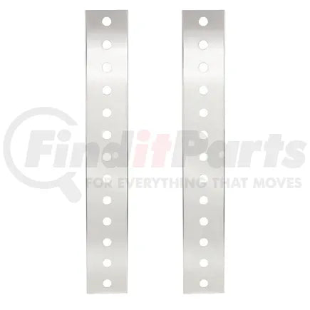 United Pacific 30104 - Light Bar Bracket - Air Cleaner Bracket Only, Front, Stainless, 26 Mini Light Cut-Outs
