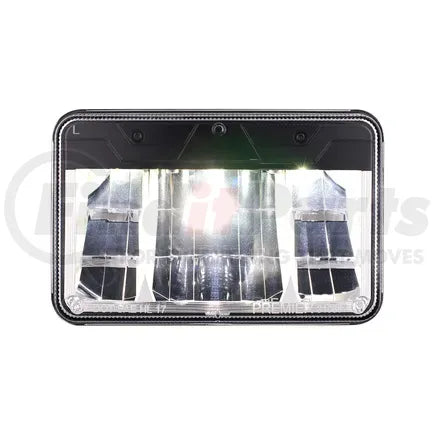 United Pacific 31088 - Headlight - 5 High Power. LED, RH/LH, 4 x 6&quot; Rectangle, Chrome Housing, Low Beam
